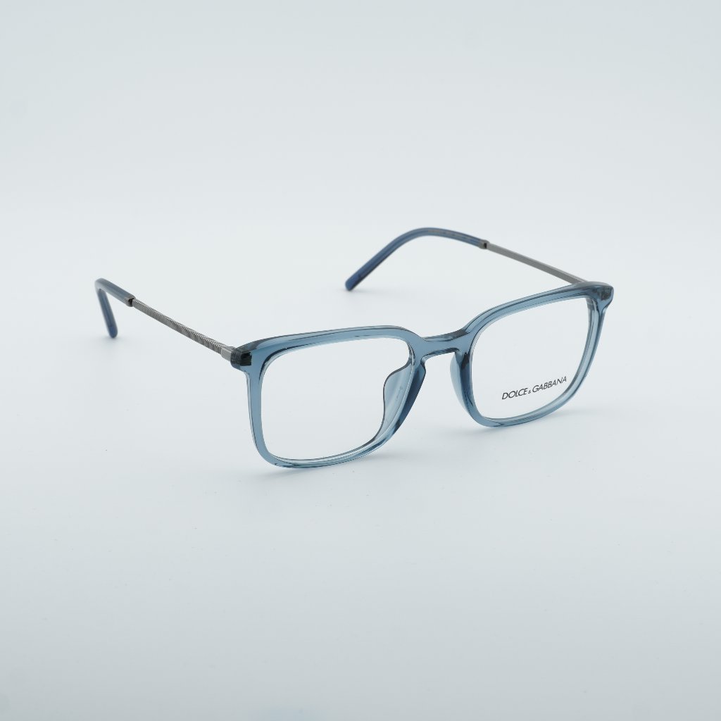 Dolce & Gabbana Dg3349f 3040 Eyeglasses Rectangle Transparent Blue 54mm Frame